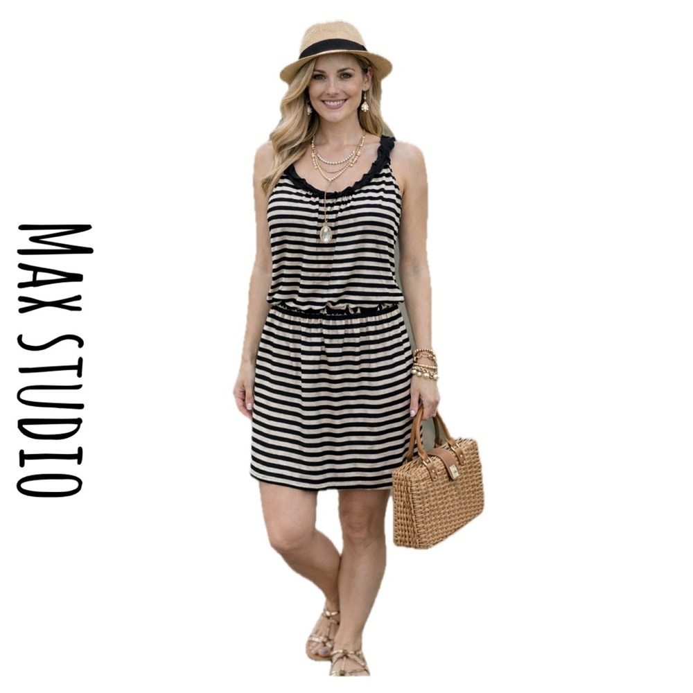 Max studio drop waist dress extra stretchy…